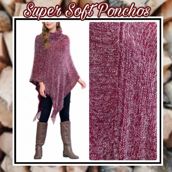 Ricah Fashion Sweaters - Last One• SALE 🔥 Super Soft Mock Neck Poncho